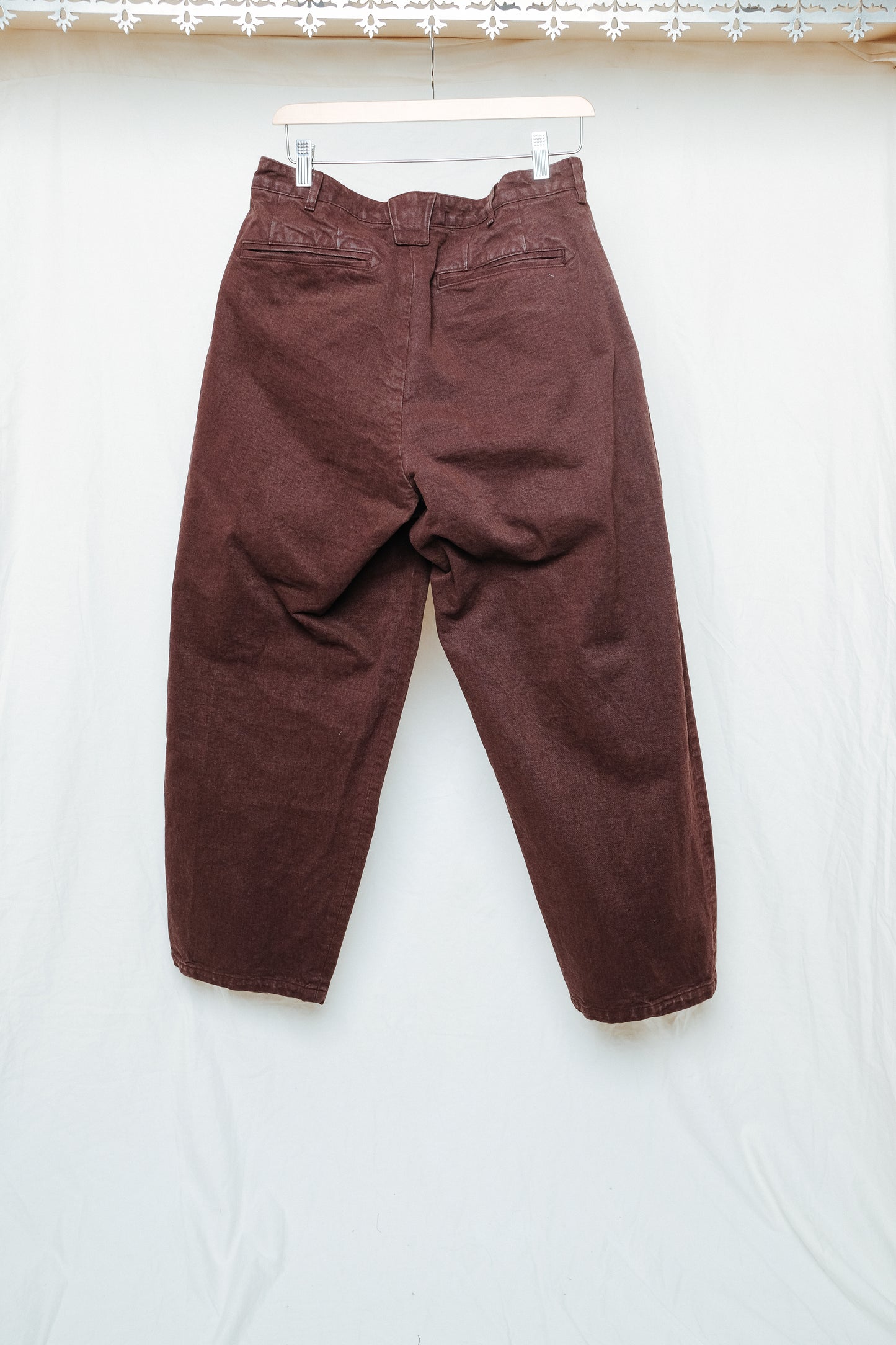 ekusy pant in purplish brown