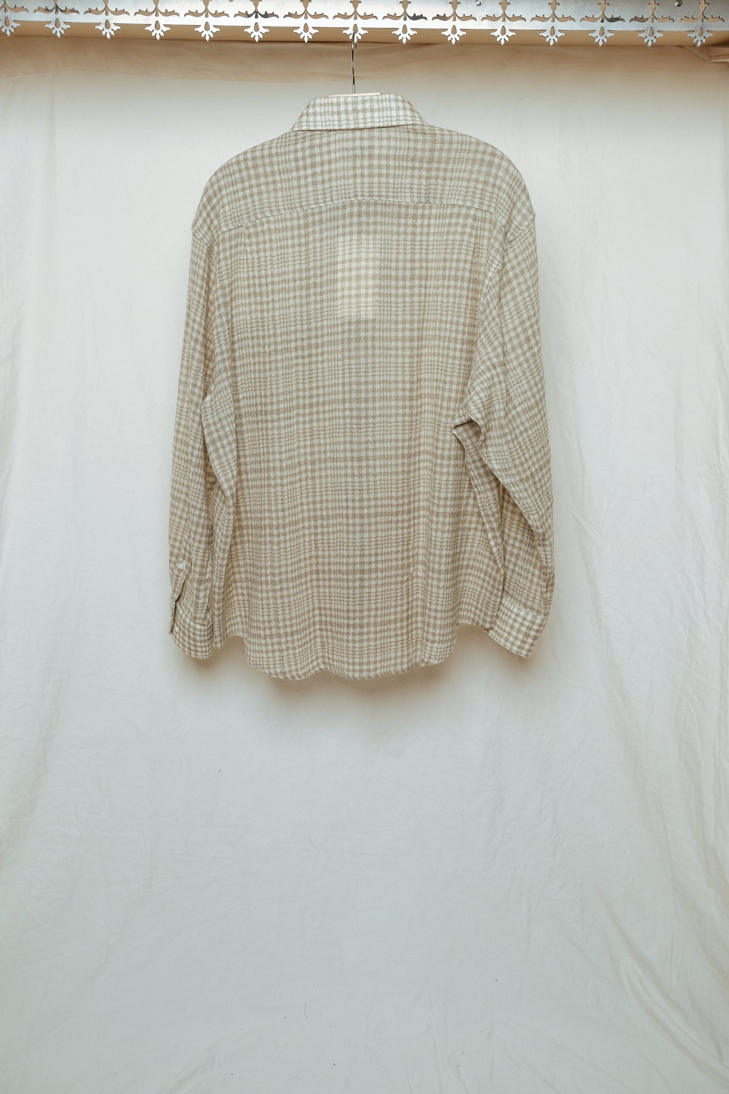 hugo shirt in butter/cream check