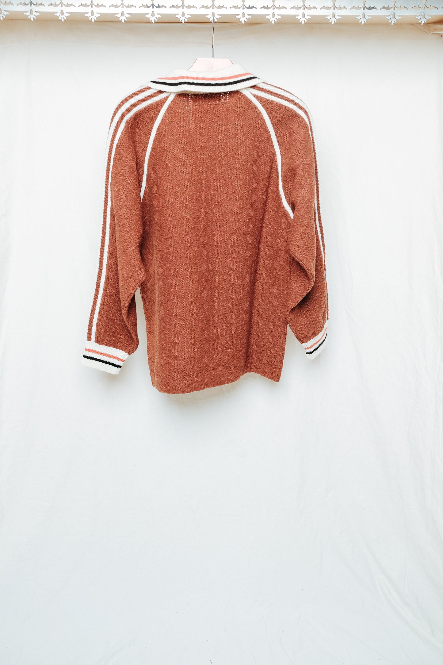 brown knit soccer jersey