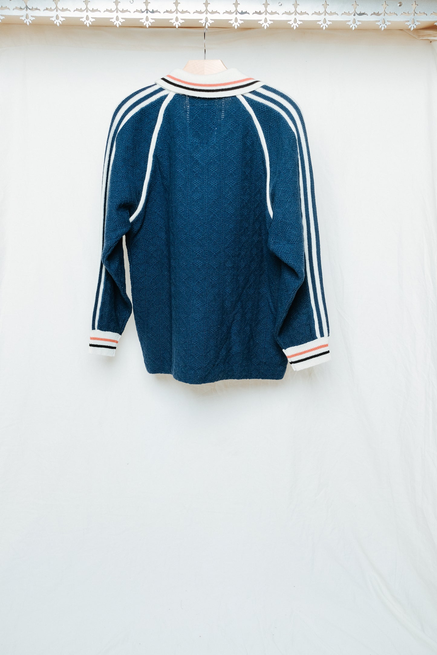 blue knit soccer jersey