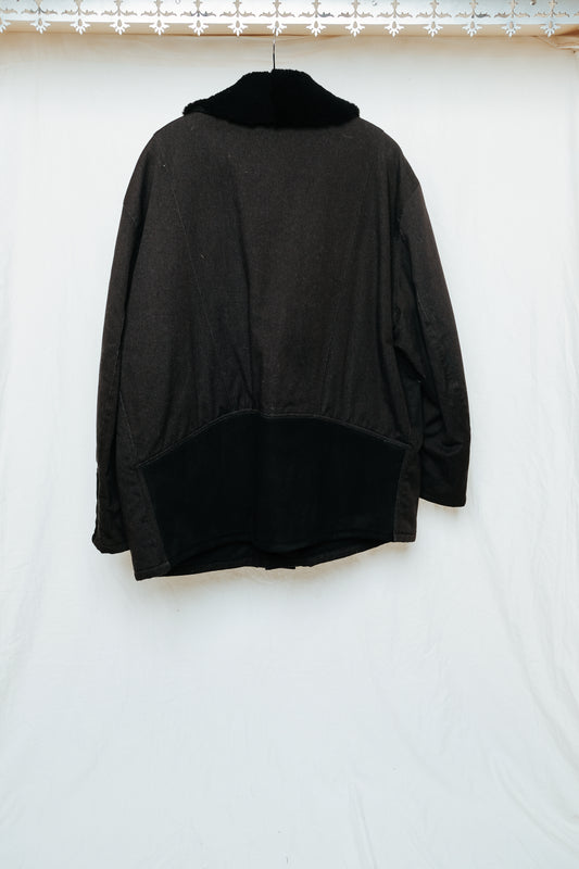 Mouton Combination Jacket in Black