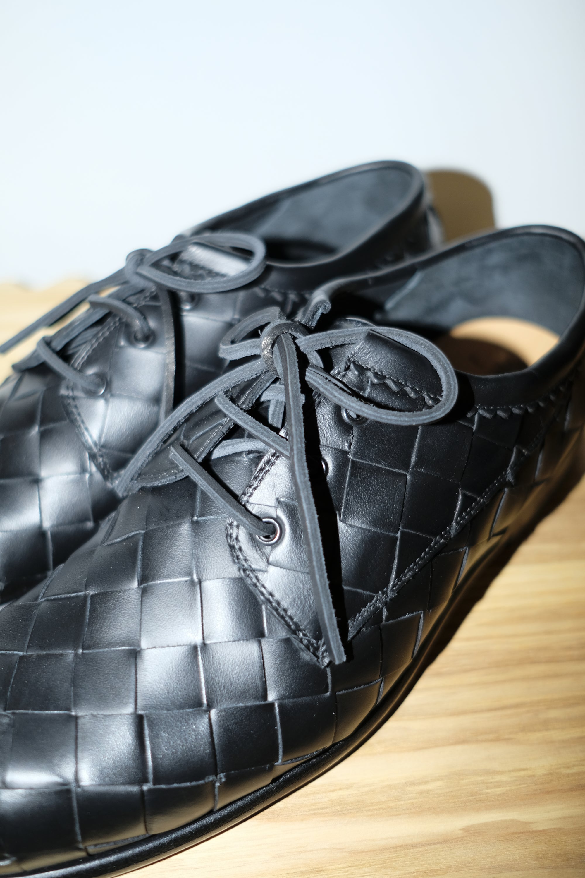 weaved blucher nappa