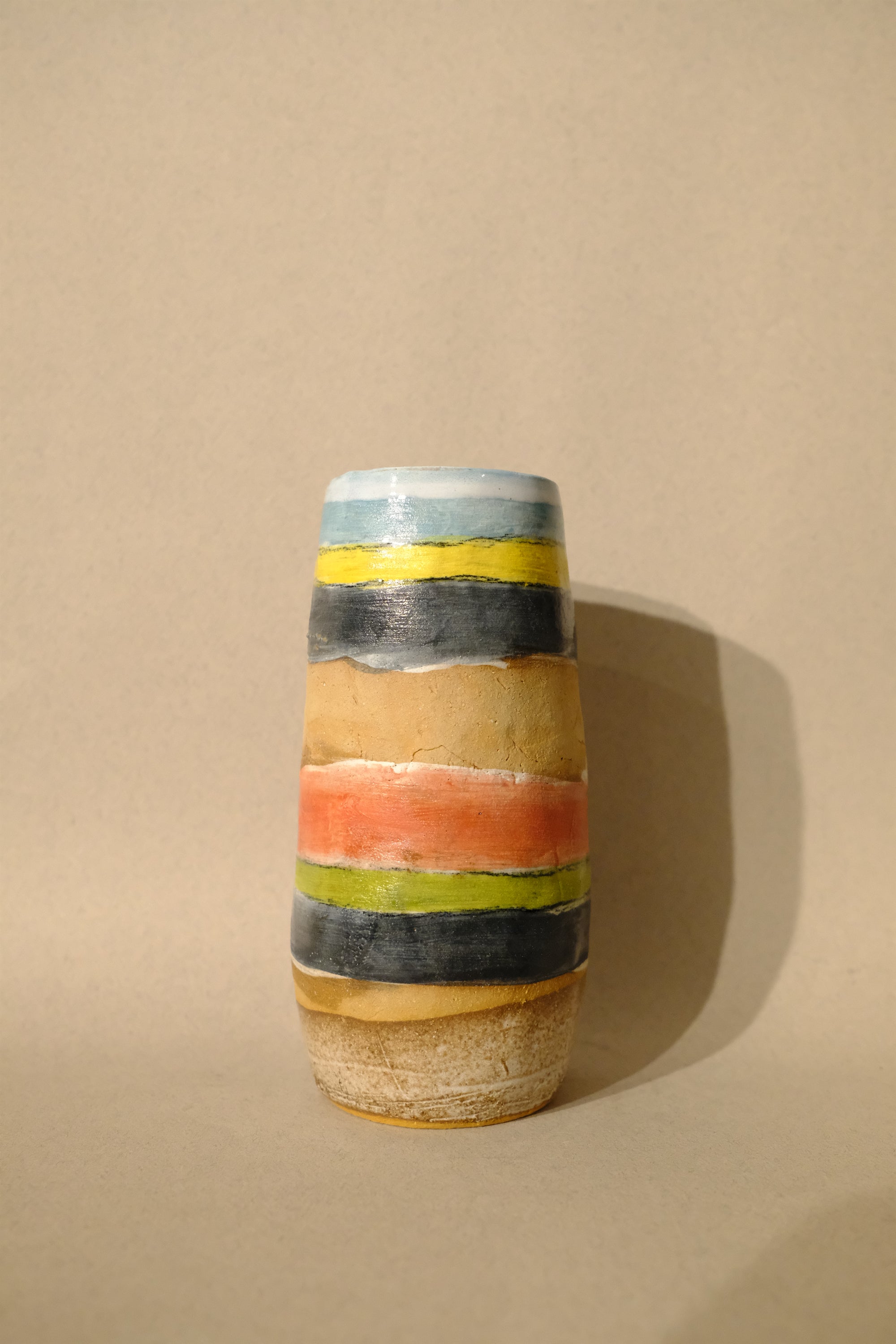 small striped vase