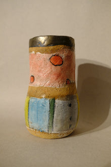 small polka dot & striped vase