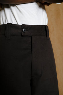 relaxed fit pant in oil cotton silk