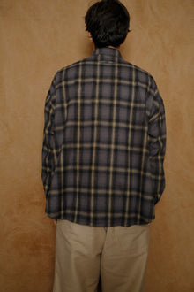 river shirt in brown brushed plaid cotton twill