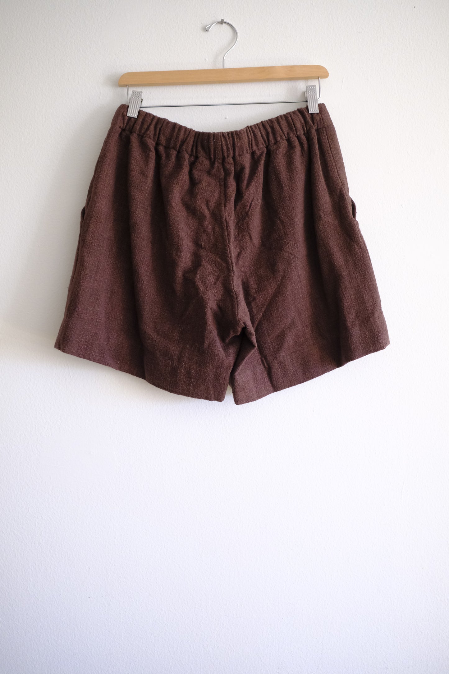 burnt umber short shorts