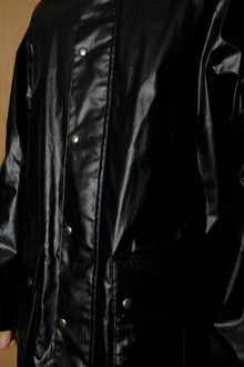 cotton poplin hunting jacket in black