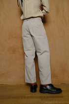 cotton canvas belted pants in beige