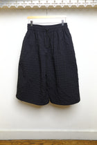 black seersucker check factor shorts