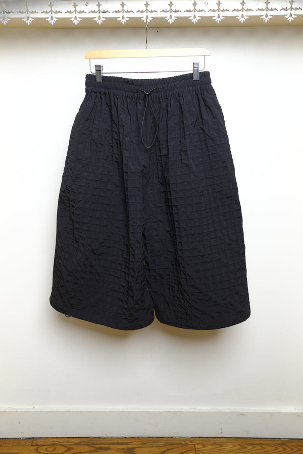 black seersucker check factor shorts
