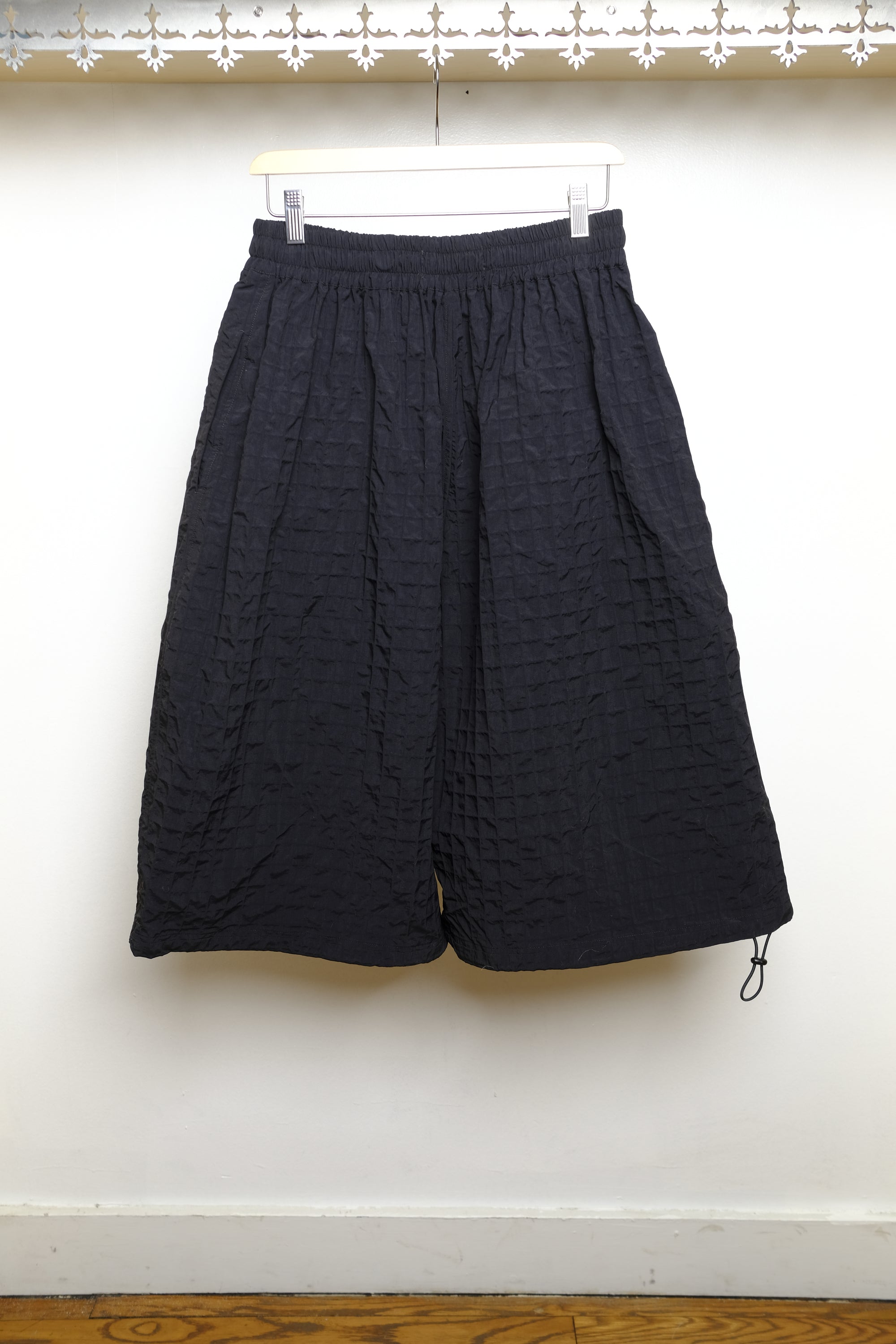 black seersucker check factor shorts