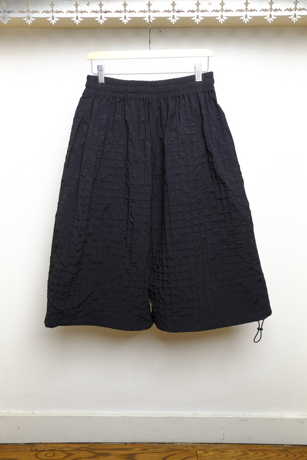 black seersucker check factor shorts