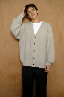 knit cardigan in light beige