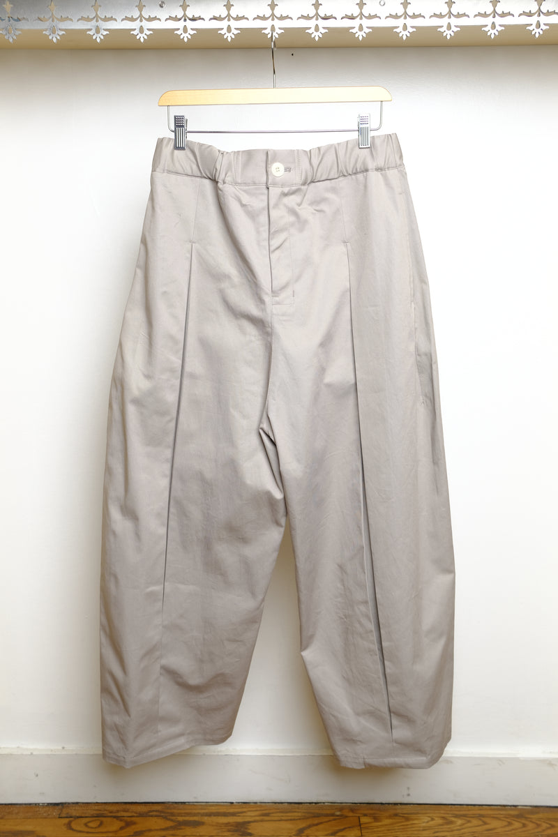 cotton drill box pleat trouser