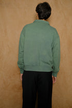 half zip sweat in green