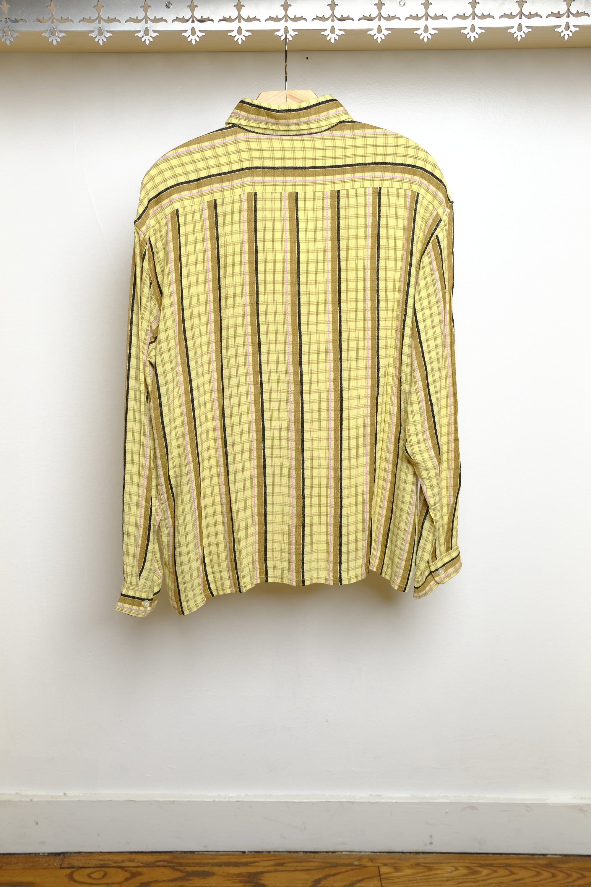 rayon dobby shirt in mangano chardonnay