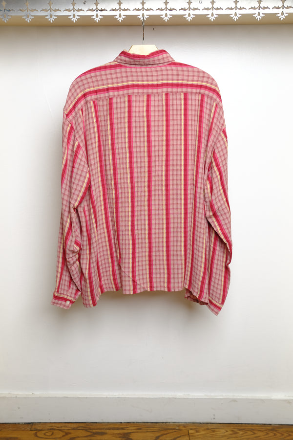 rayon dobby shirt in mangano calcite