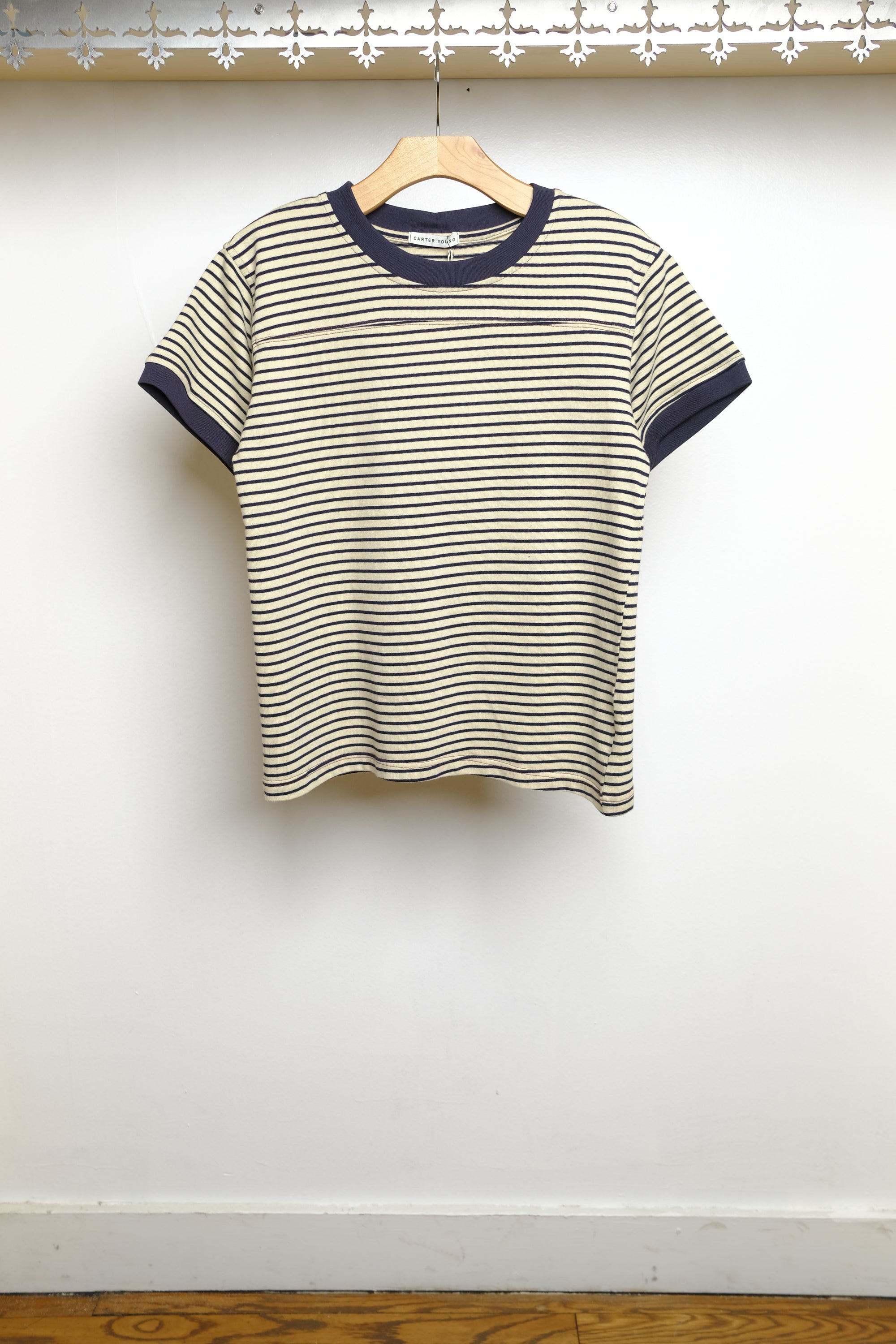 striped football tee