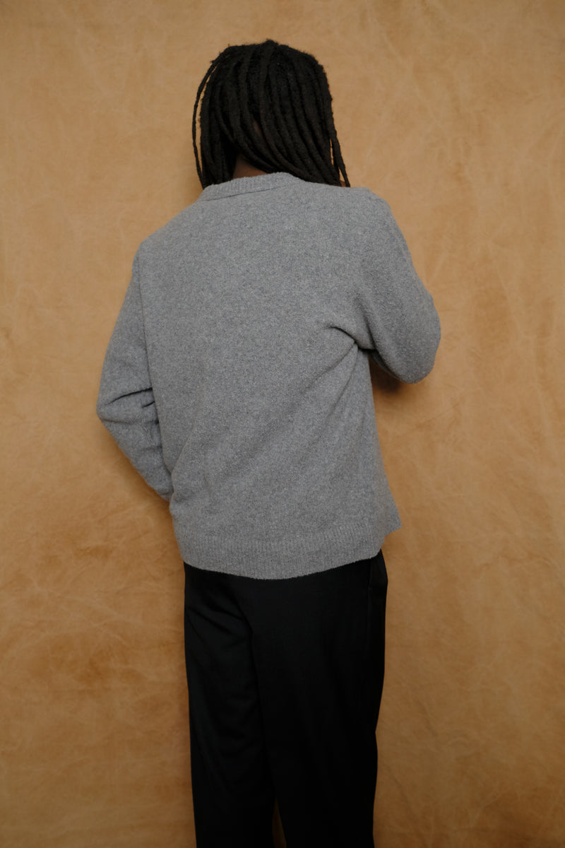 bouclé sweater in grey