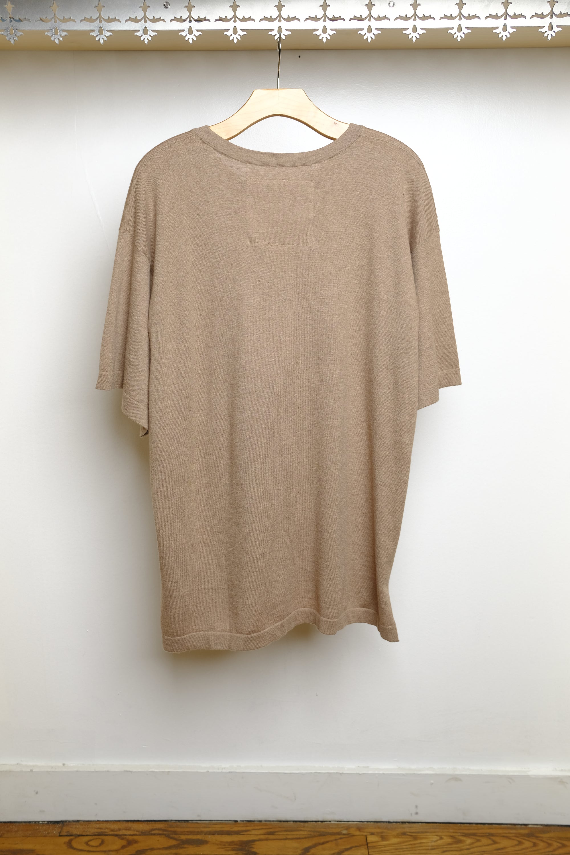 simple tee in light brown