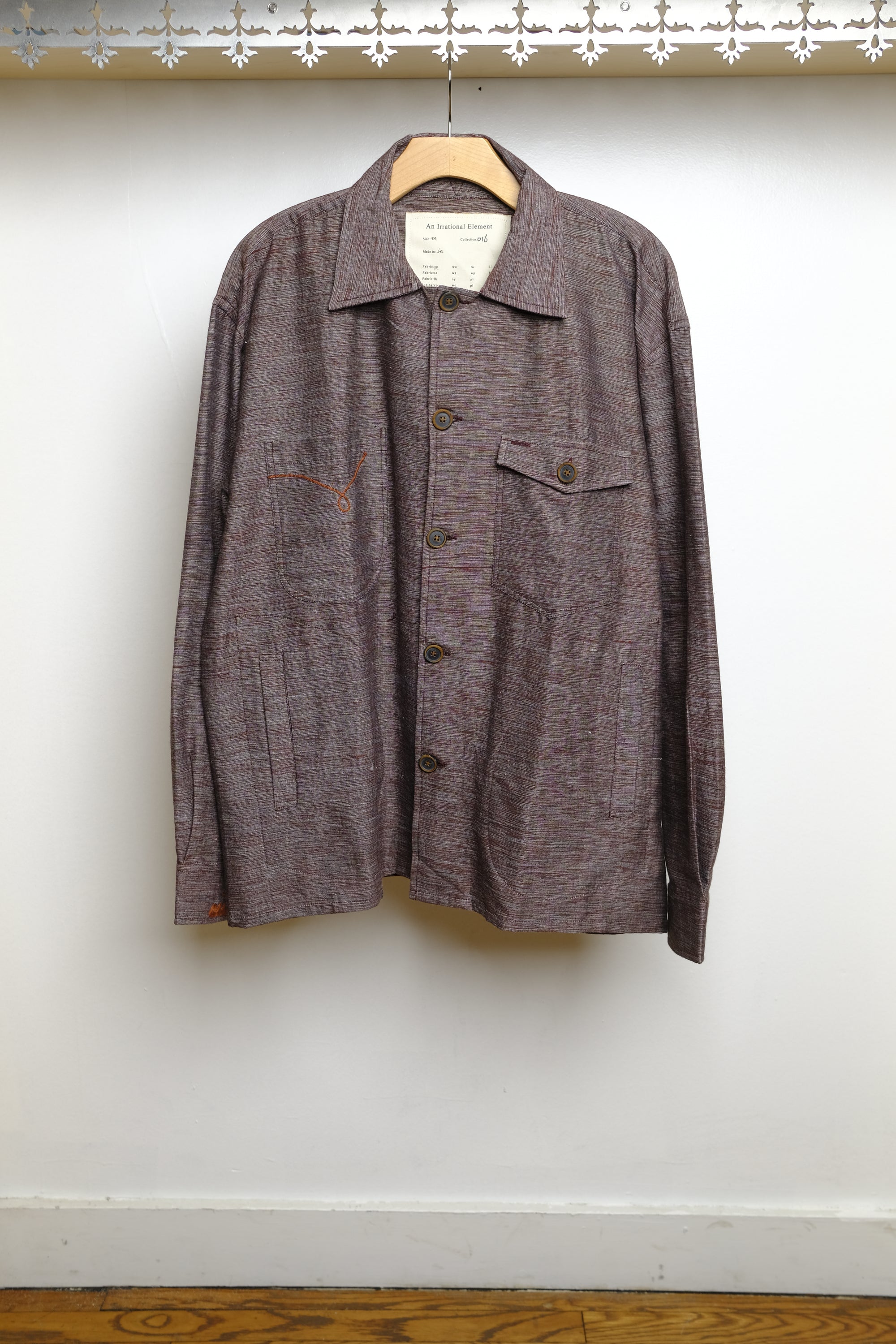louis jacket in brown melange
