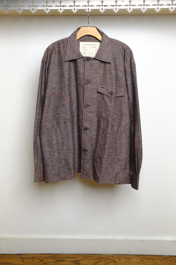 louis jacket in brown melange