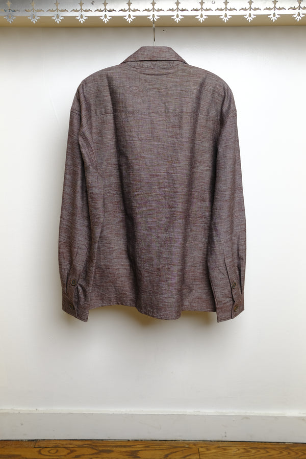 louis jacket in brown melange
