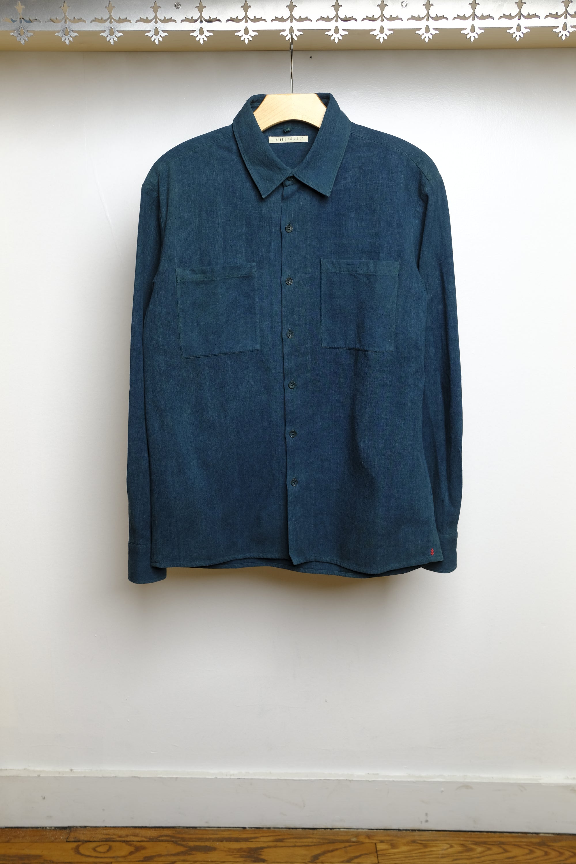 bottle green fine cotton shirt