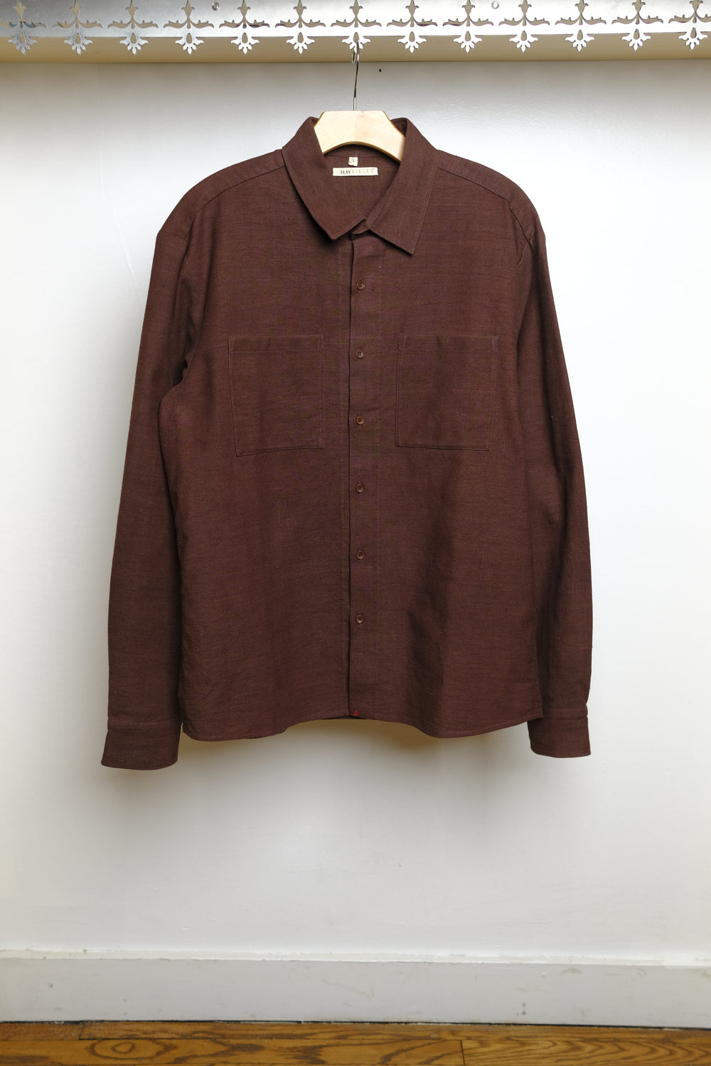 brick red fine cotton shirt