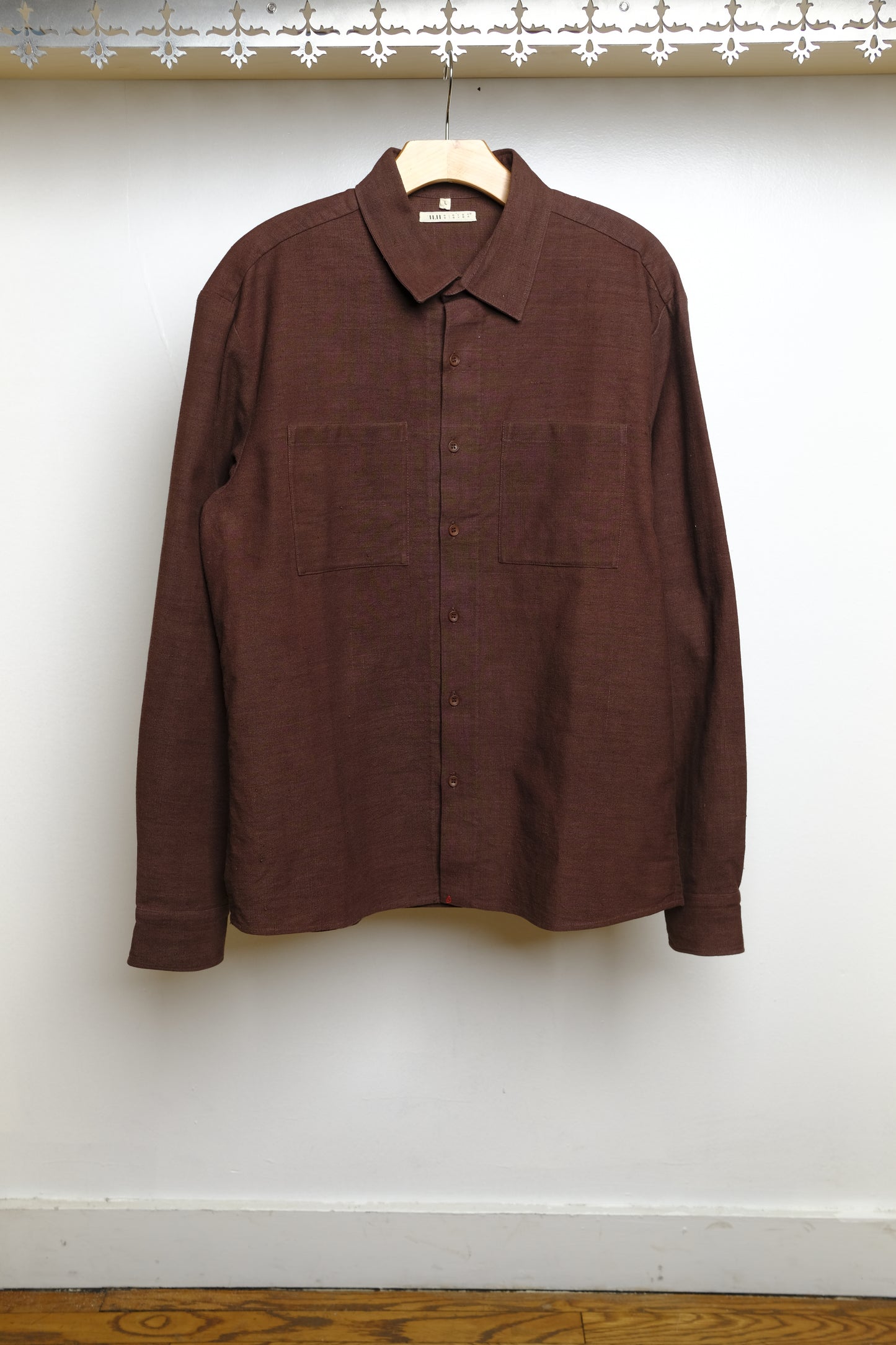 brick red fine cotton shirt