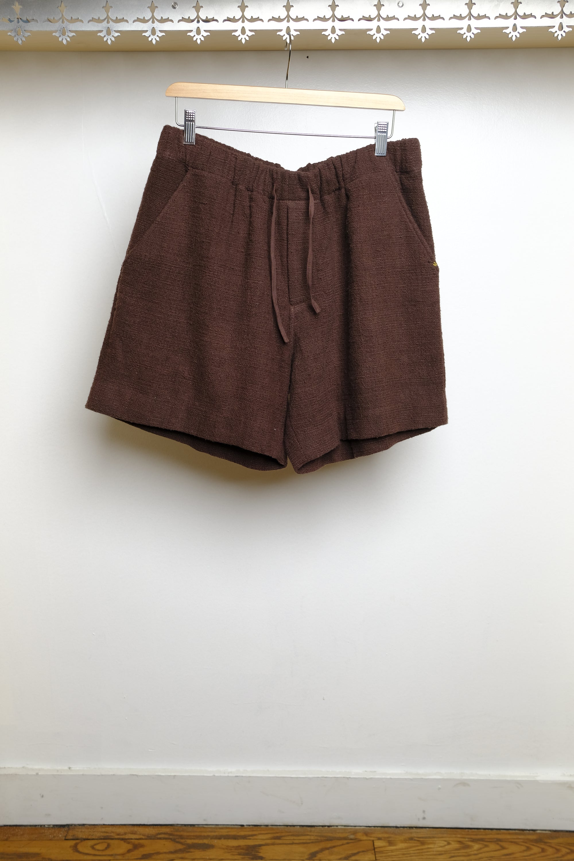 burnt umber short shorts