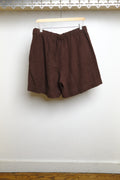 burnt umber short shorts