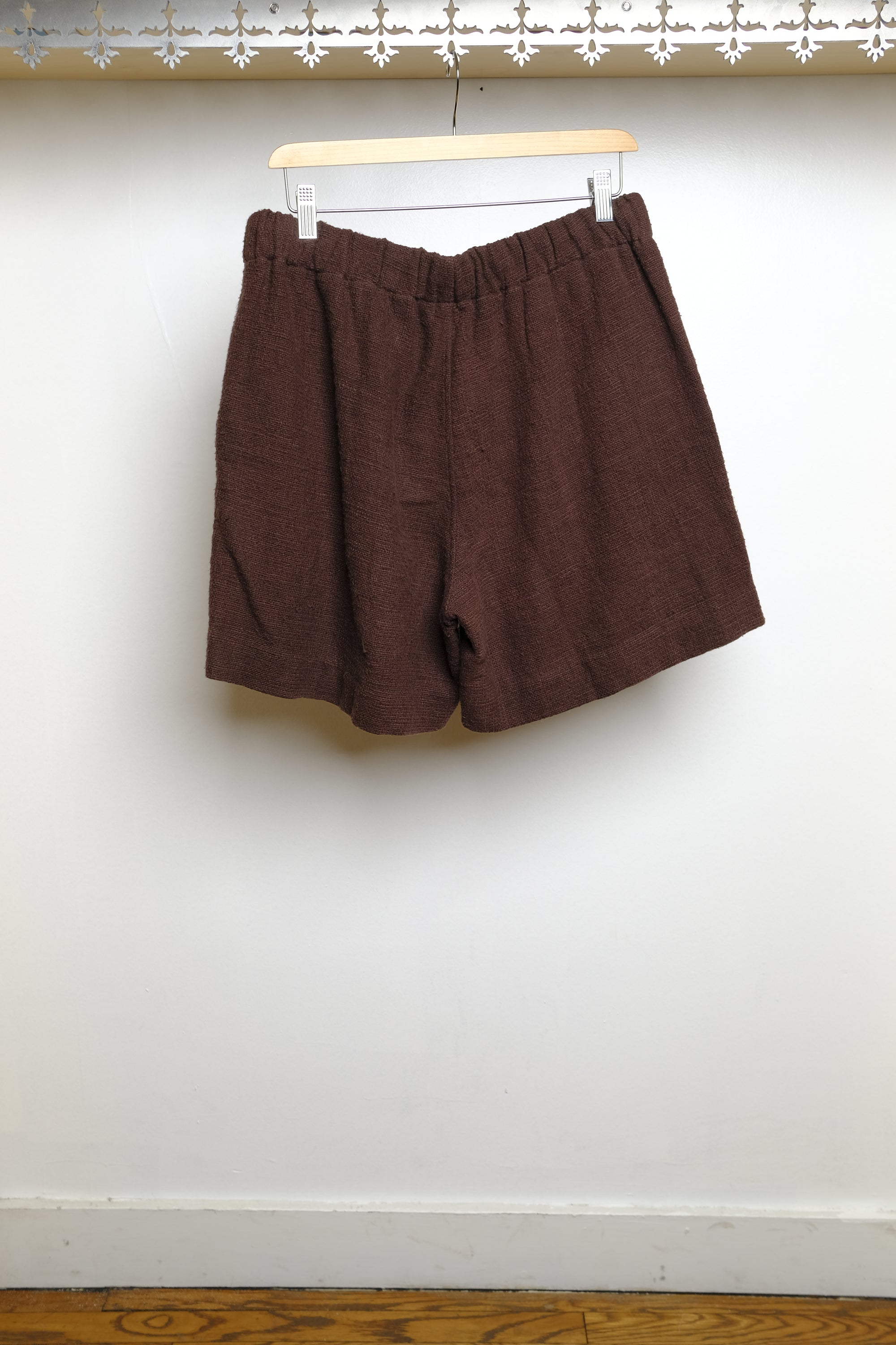 burnt umber short shorts