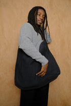 square shoulder bag big in black