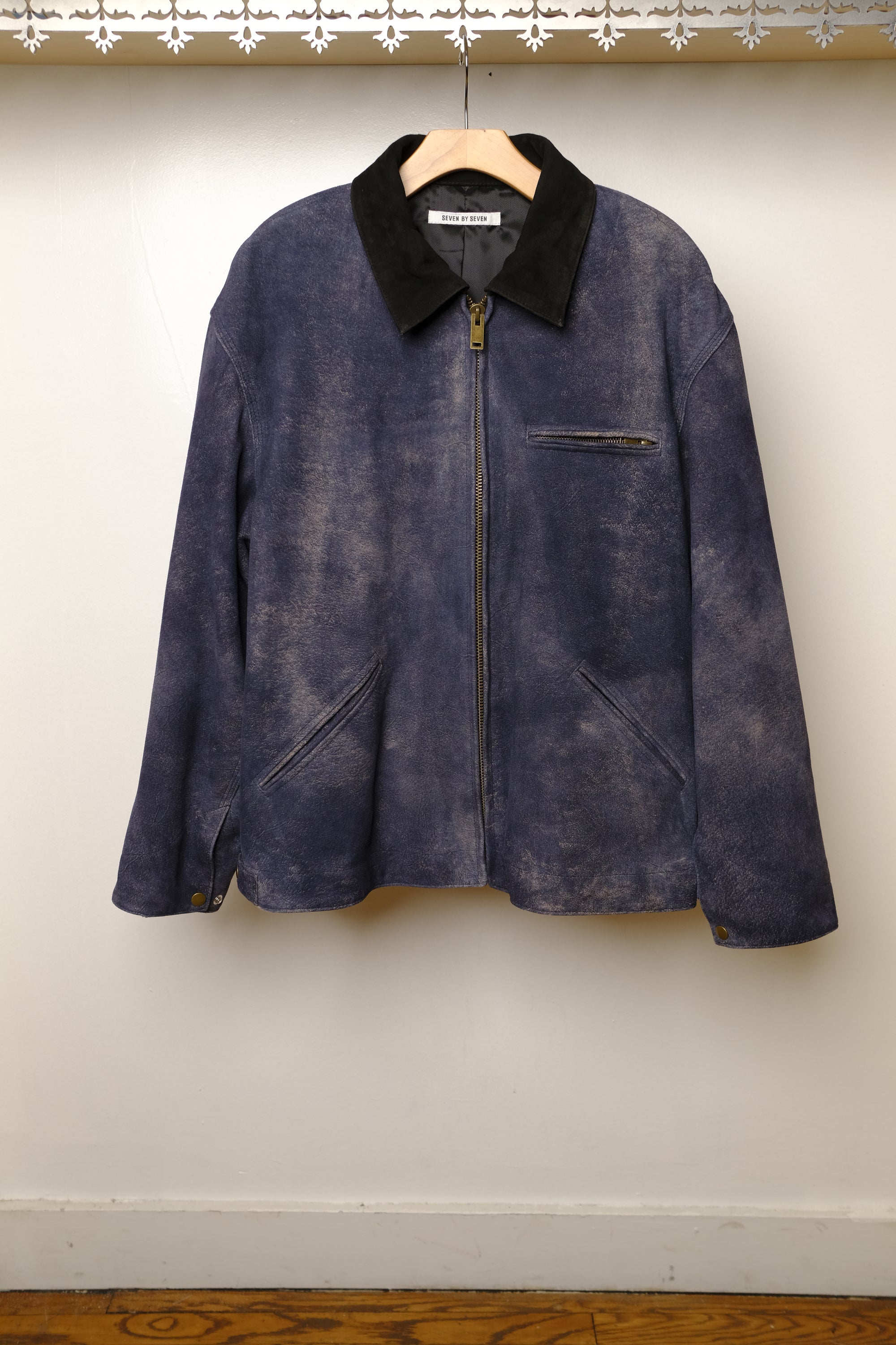 leather detroit jacket in goat suede