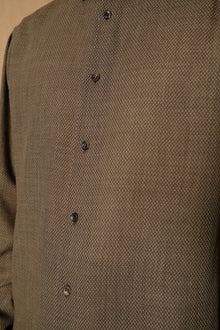 manica camicia dress shirt in brown