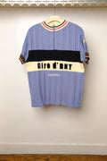 knitting cycling jersey in sax blue
