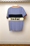 knitting cycling jersey in sax blue