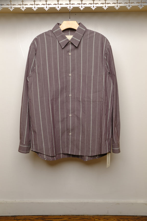 office shirt in purple stripe
