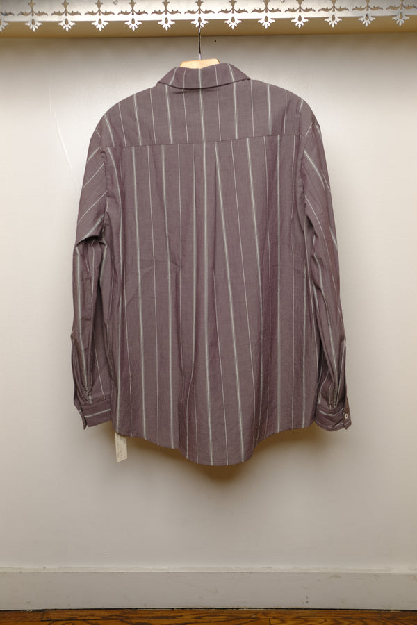 office shirt in purple stripe