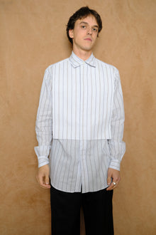 vintage starched bosom in sax stripe