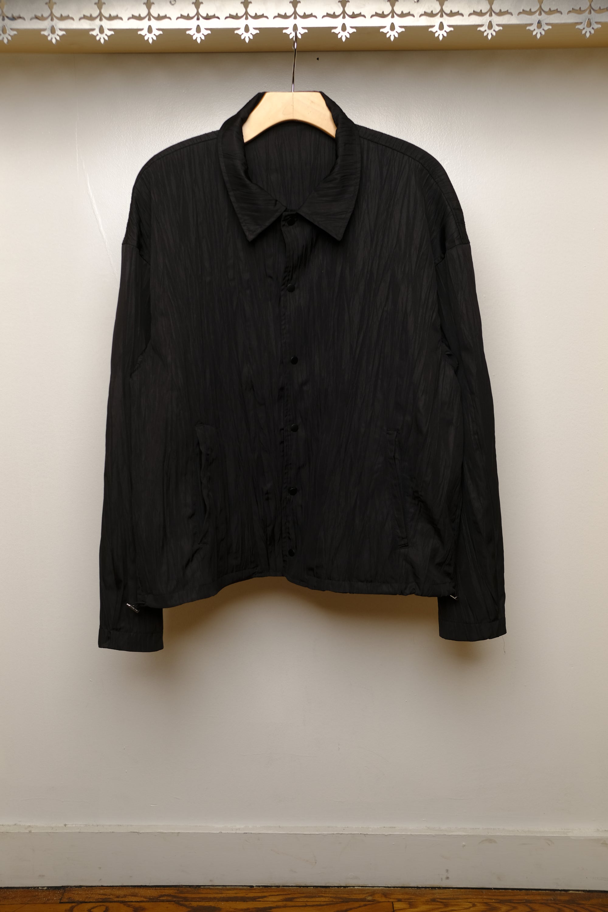 pleated coaches jacket
