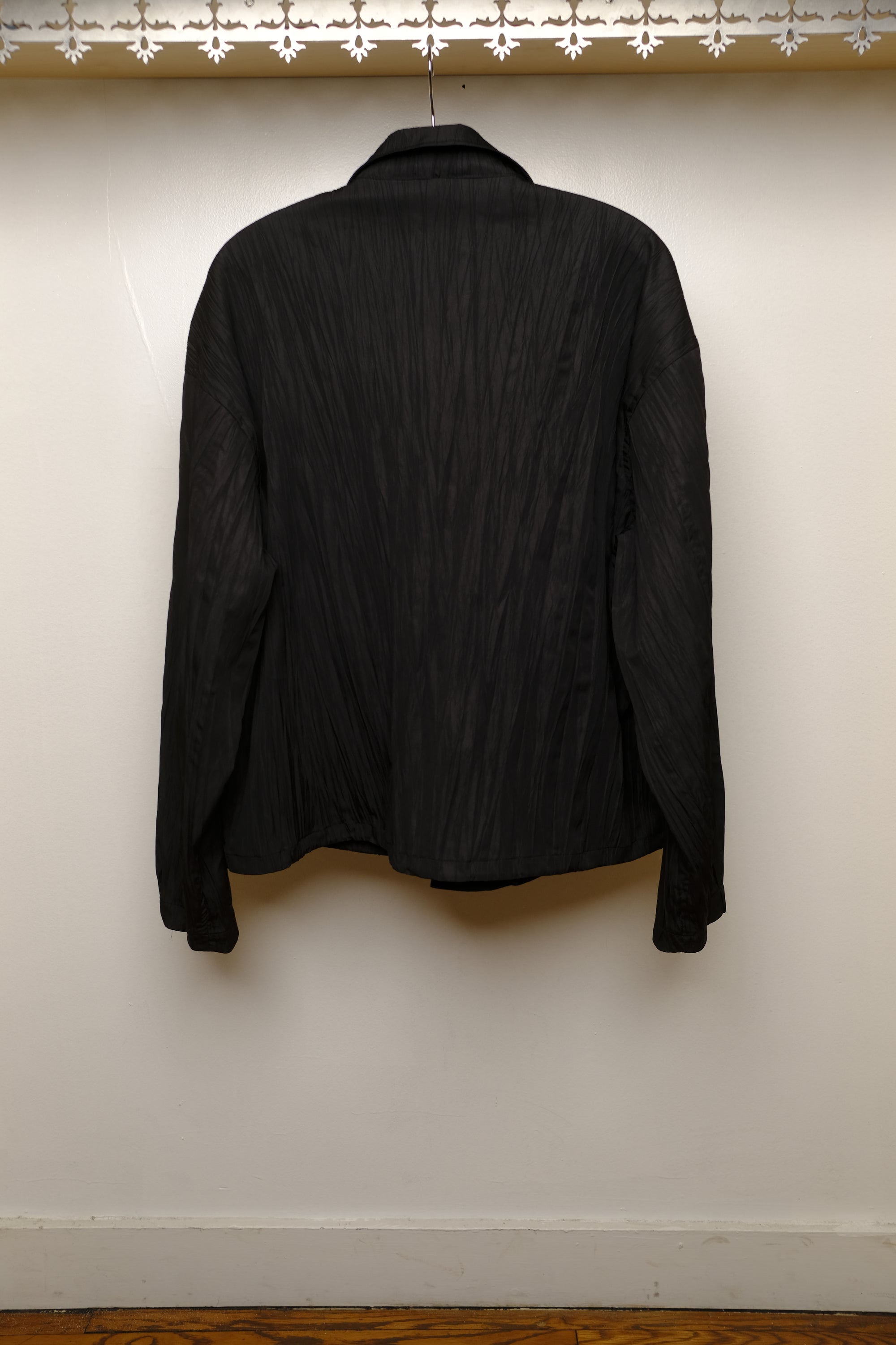 pleated coaches jacket