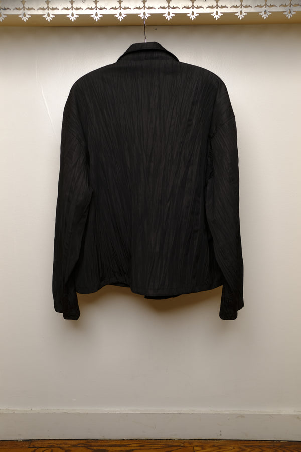 pleated coaches jacket