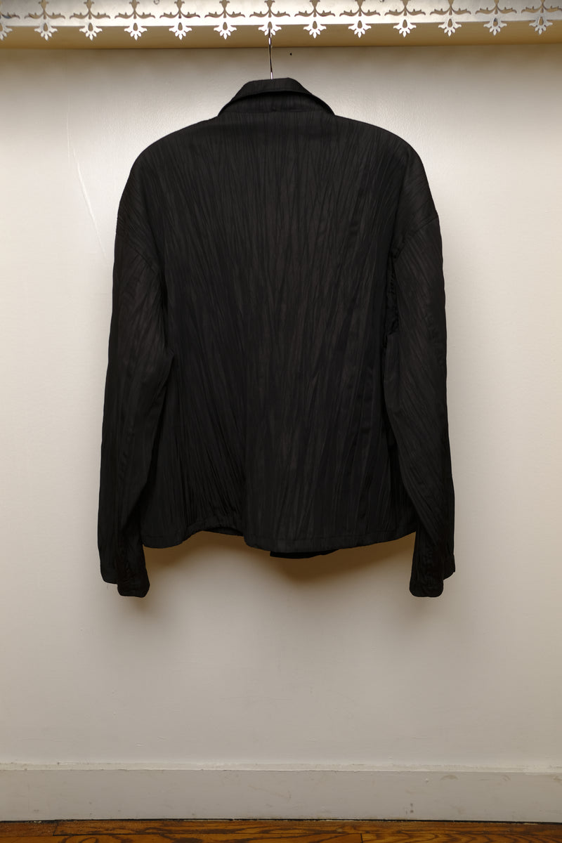 pleated coaches jacket