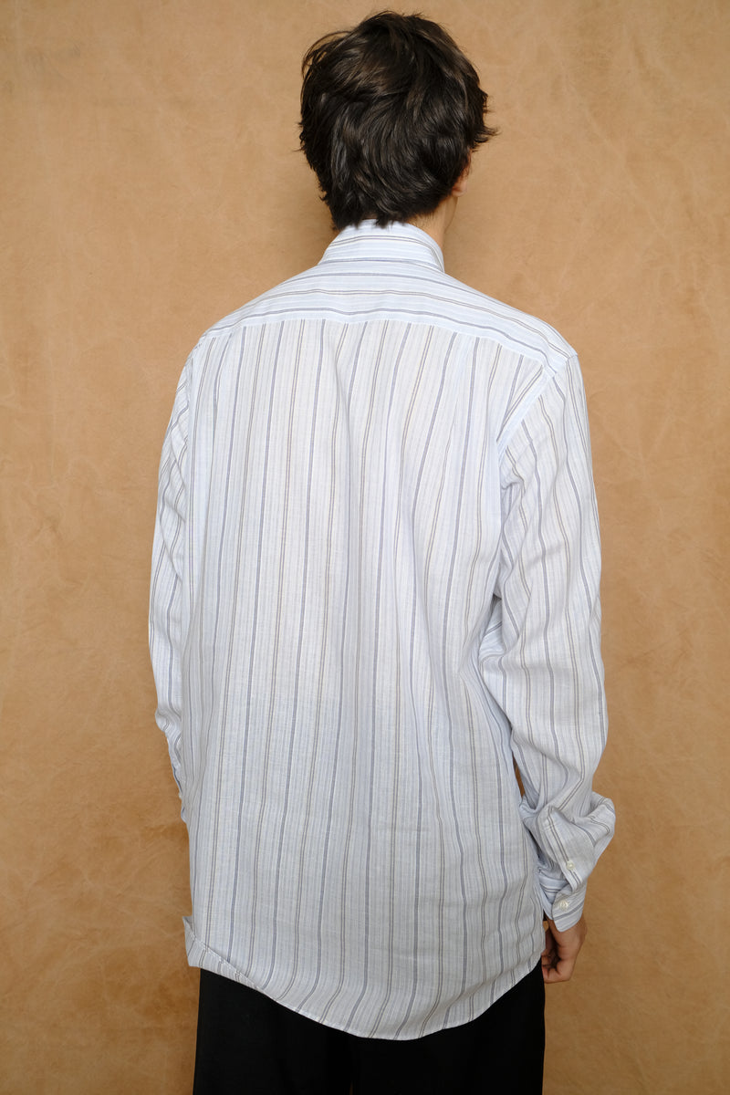 vintage starched bosom in sax stripe