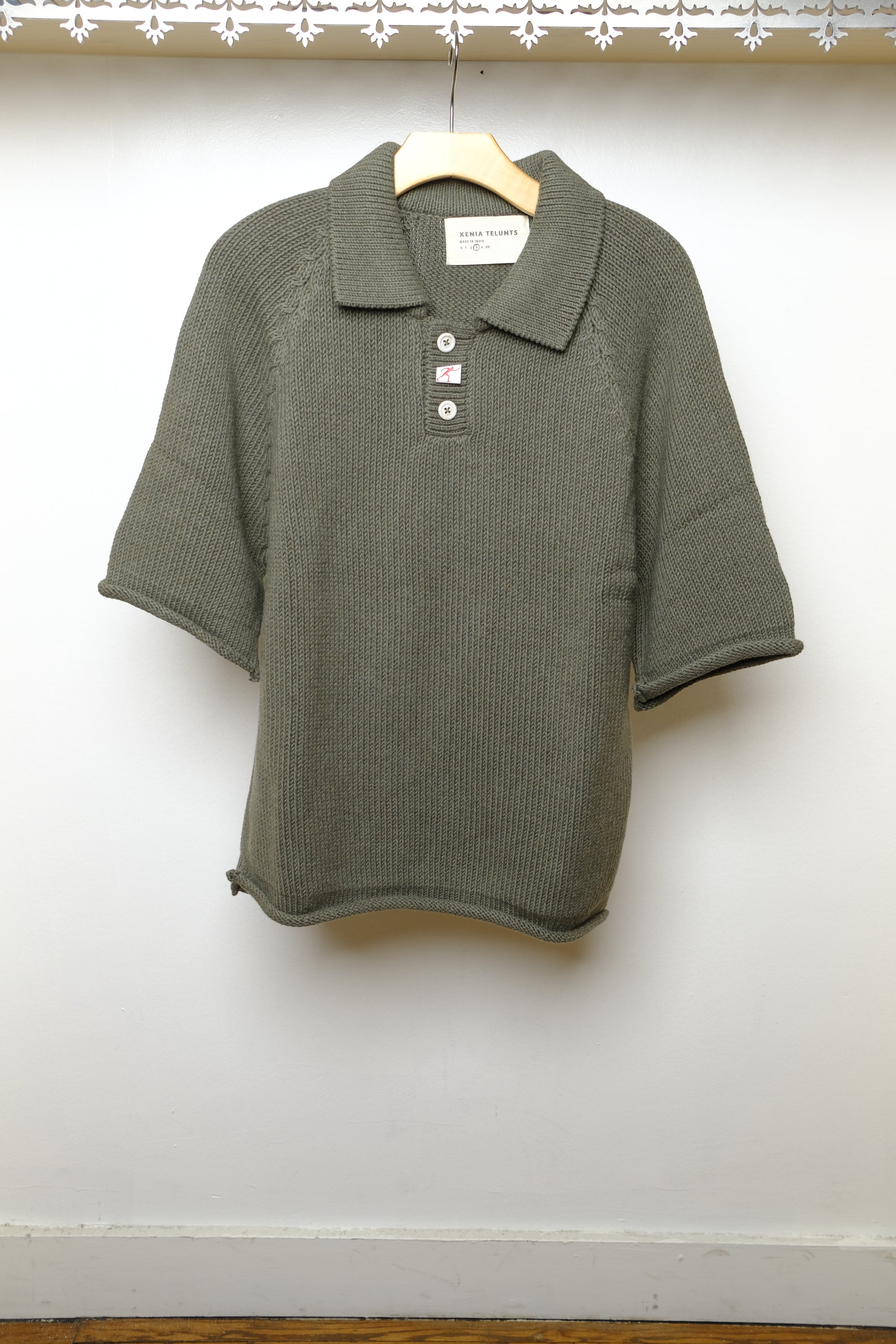 summer knit in khaki