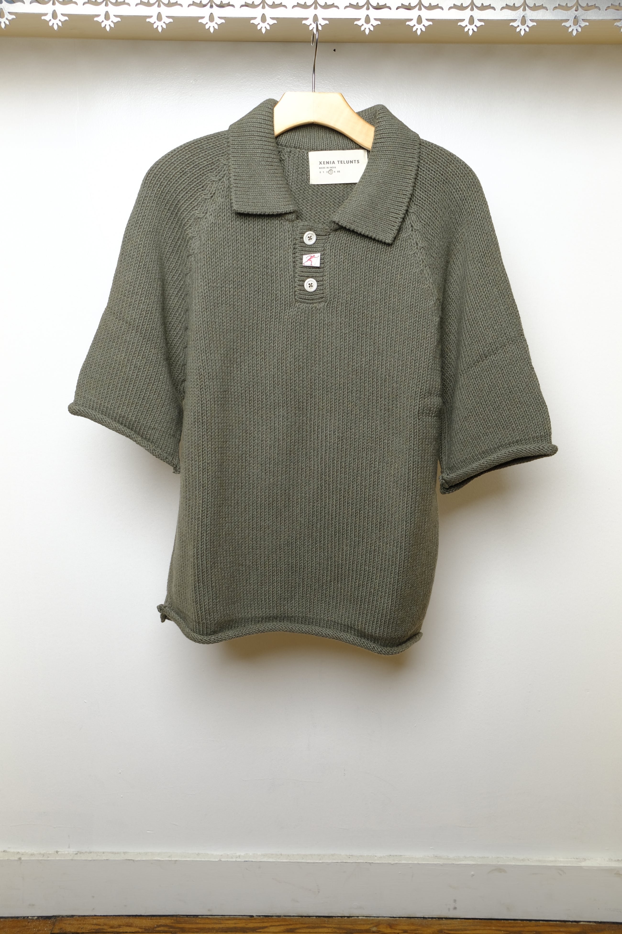 summer knit in khaki