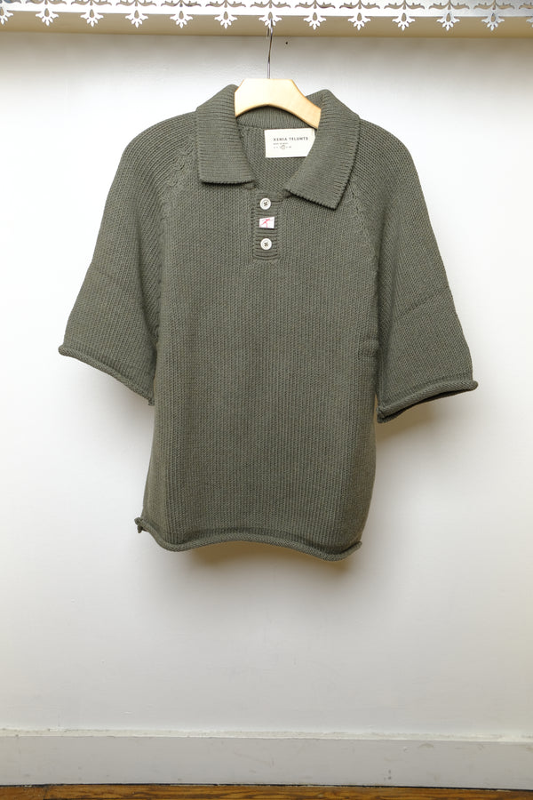 summer knit in khaki